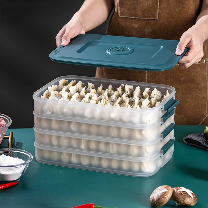 Dumpling box food household grade dumplings quick-frozen kitchen refrigerator eggs fresh-keeping frozen storage box