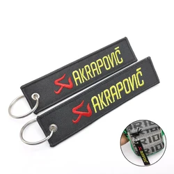 JDM Style Keychain keyring Racing Car Embroidery Nylon Key Tags Key Ring Keychain Auto Racing Motorcycle Accessorie