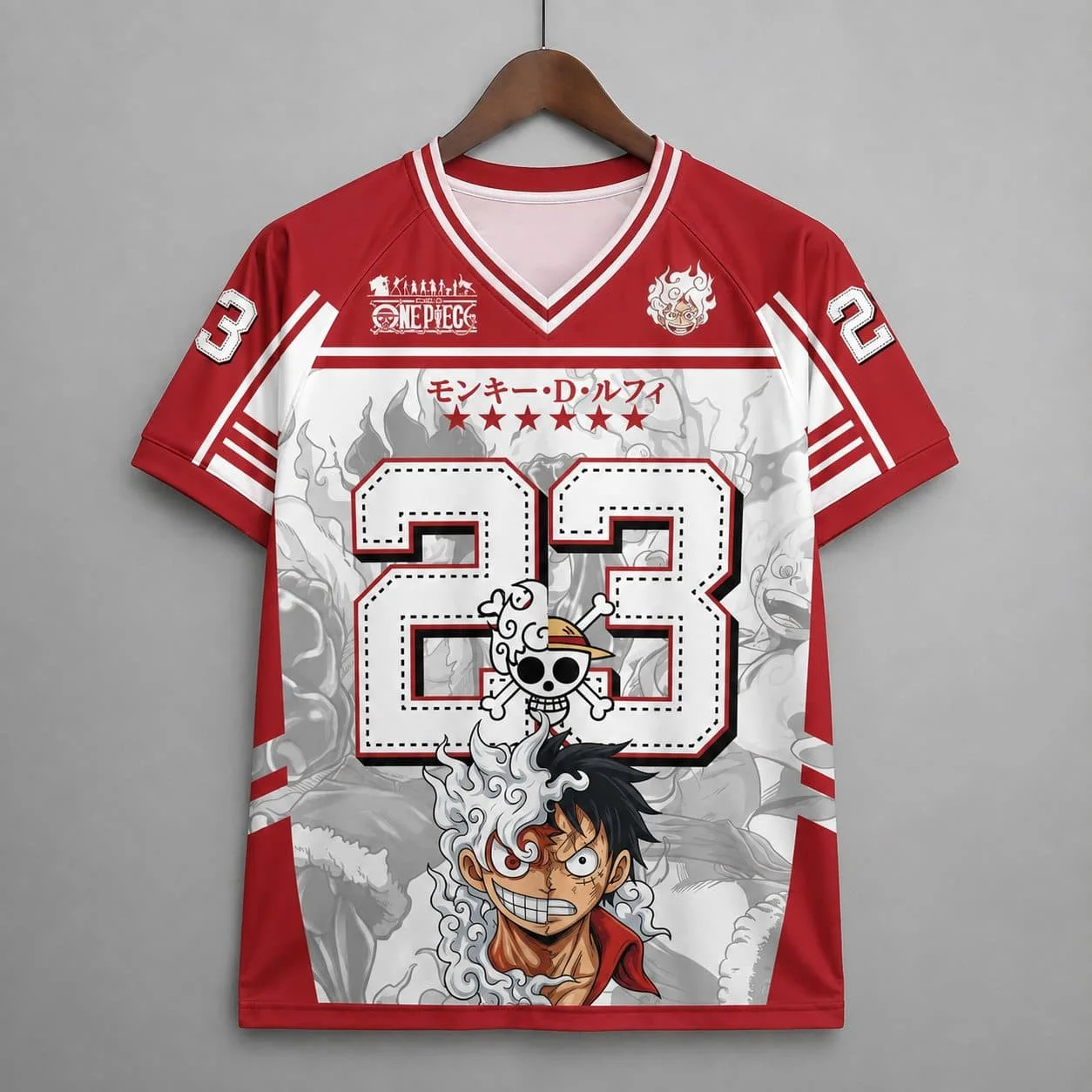 OnePiece Anime Collection Jersey Strohhut Crew Charakter Mesh Atmungsaktives Sport-Freizeit-T-Shirt für Erwachsene/Kinder Familien-Set – Detail 11