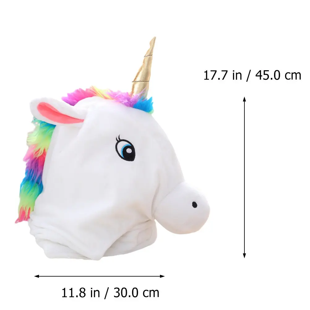 1 unidad de gorro con diseño de unicornio, material suave y grueso, ajuste cómodo, gorro encantador para niños, accesorio para fotos de fiesta de Halloween, regalo