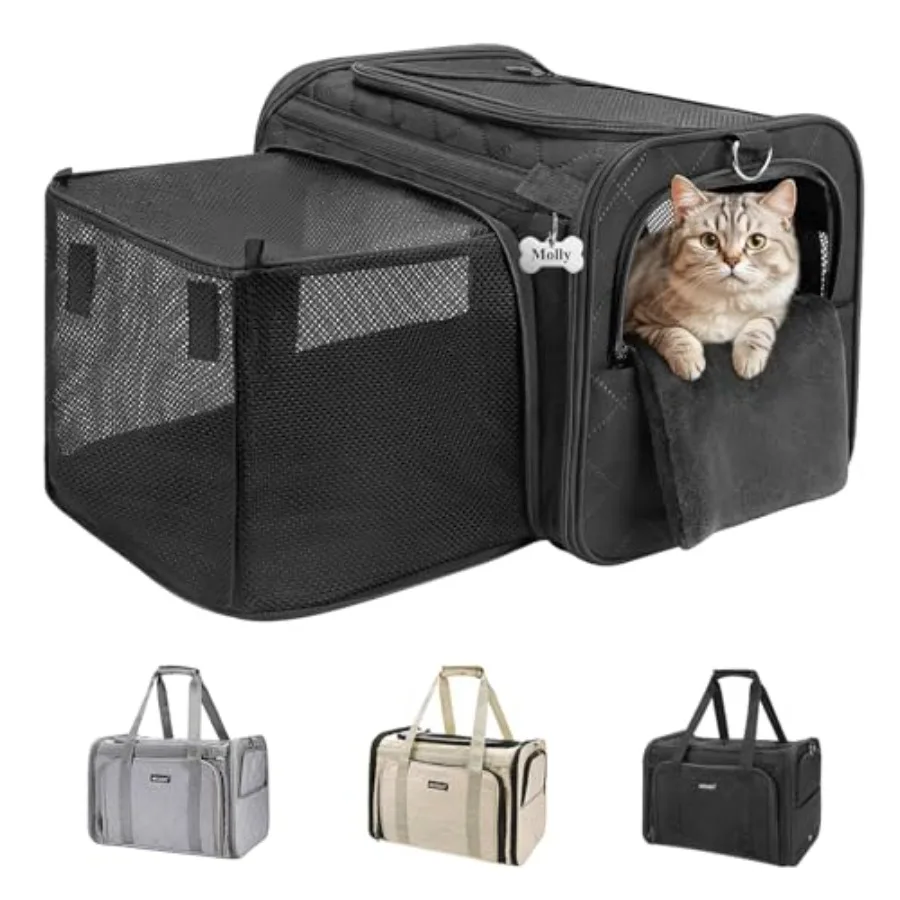 

Cat Carrier Soft for Small to Medium-Sized CatsUp to 15 Lbs TSA Airline Approved Soft Sided Pet Carrier Collapsible Travel Cat