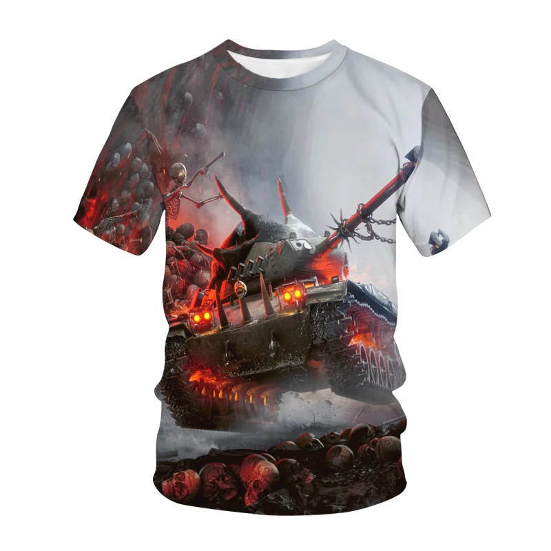 Hot Game World Of Tanks 3D Printed O-Neck Kids T Shirt Summer Fashion Sports T-shirt Boys Girls Unisex Children\'s clothing Tops