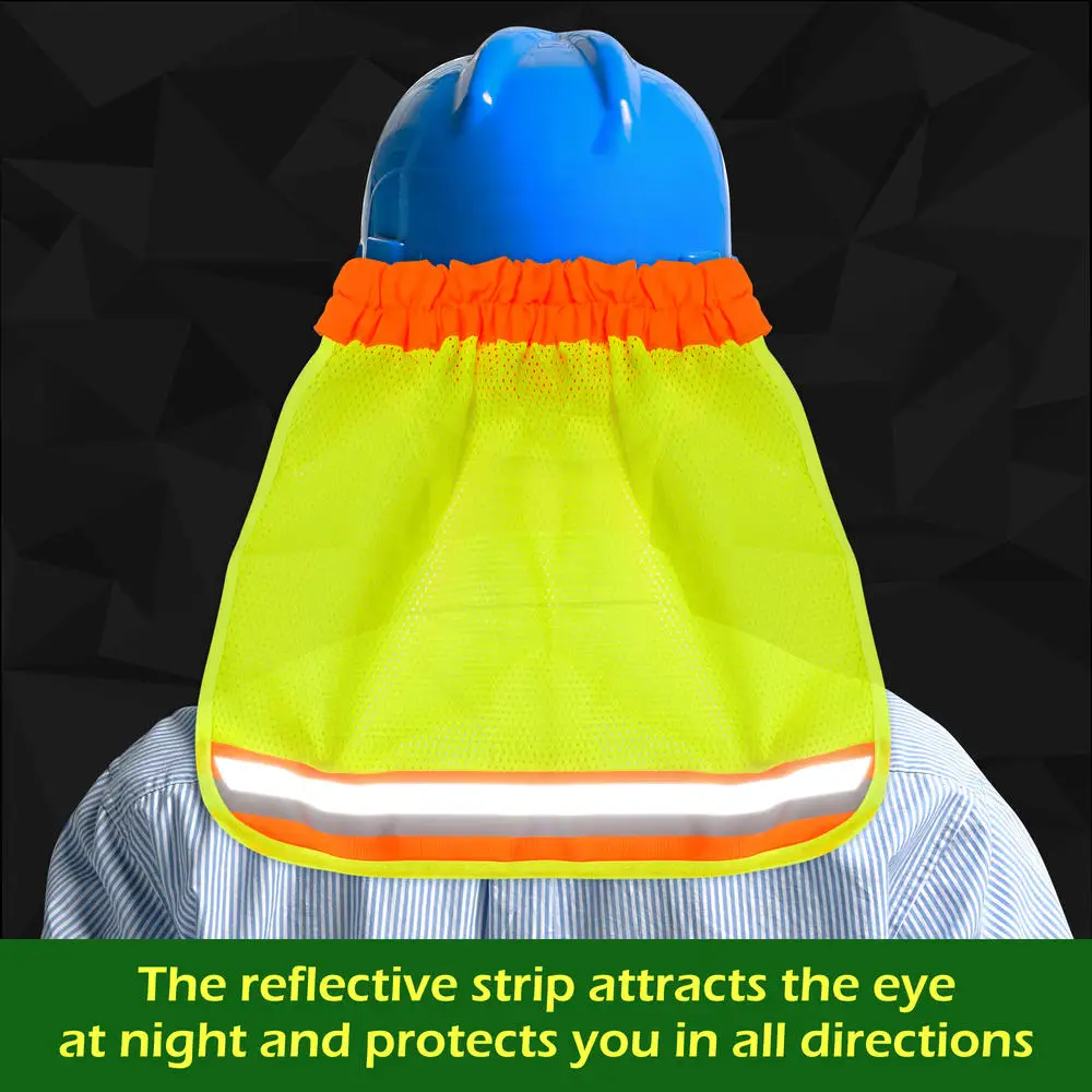 Construction Safety Helmet Visor Cover Hard Hat Sunshade Helmets Reflective Stripe Cap Cover for Construction Workers Protection