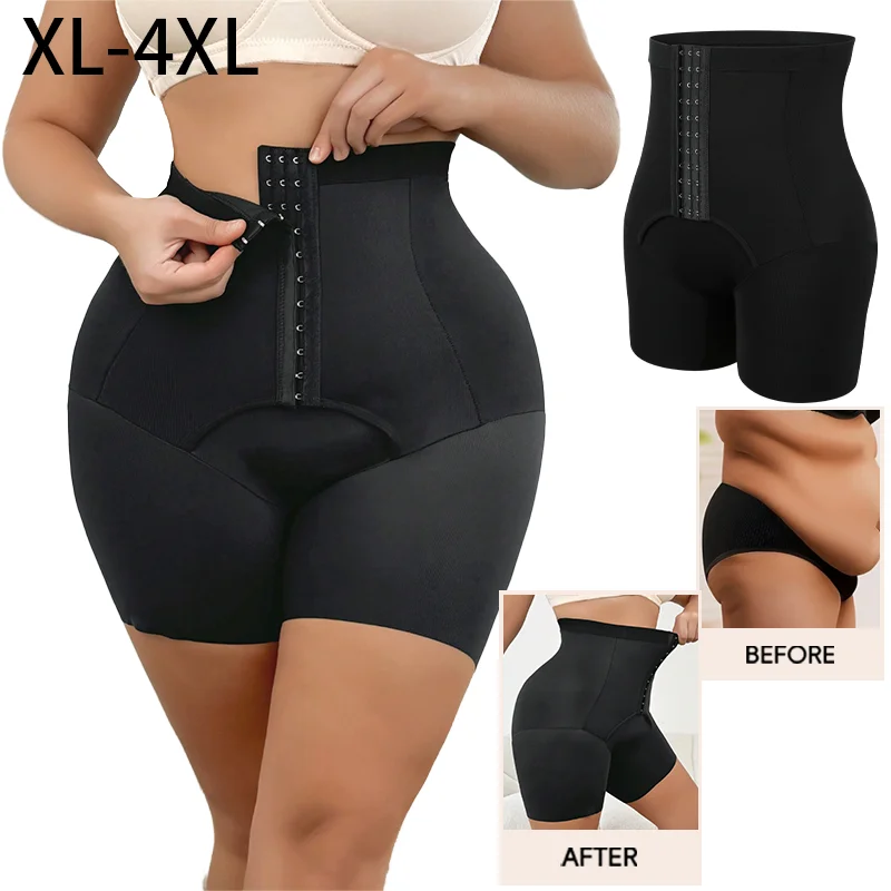 

Women's Shapewear Short Firm Tummy Control Panty Soft Butt Lifter Underwear Slimming Hook Fajas Sexy Body Shaper Plus Size