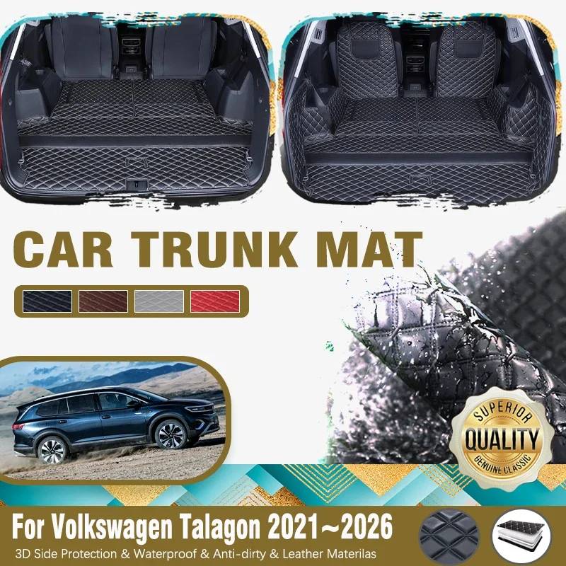 

Car Trunk Mats For VW Volkswagen Talagon 2021 2022 2023 2024 2025 2026 Leather Storage Cover Cargo Liner Carpet Auto Accessories