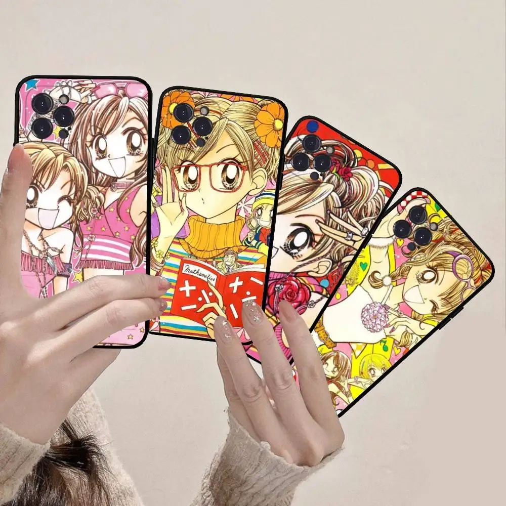 

Popular Anime Fashion G-Gals Black Soft Phone Case For IPhone 16 15 14 13 11 12 17 Pro Max Mini Plus