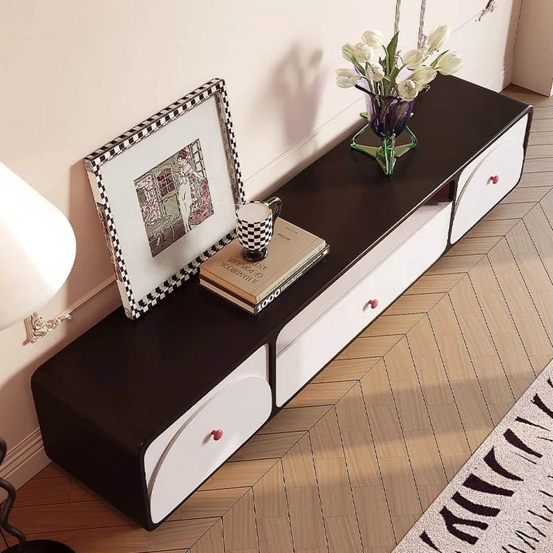 حامل تلفاز حديث مع أدراج تصميم فرنسي فريد من نوعه حامل تلفاز أنيق فاخر جمالي موبيلتو بورتا تلفزيون أثاث غرفة المعيشة