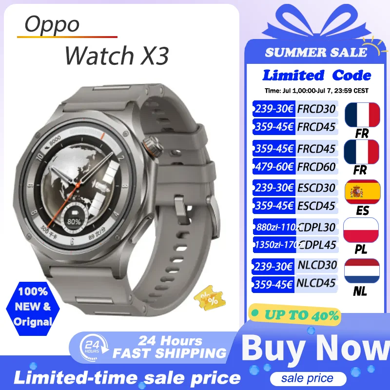 OPPO Watch X3 Titanio