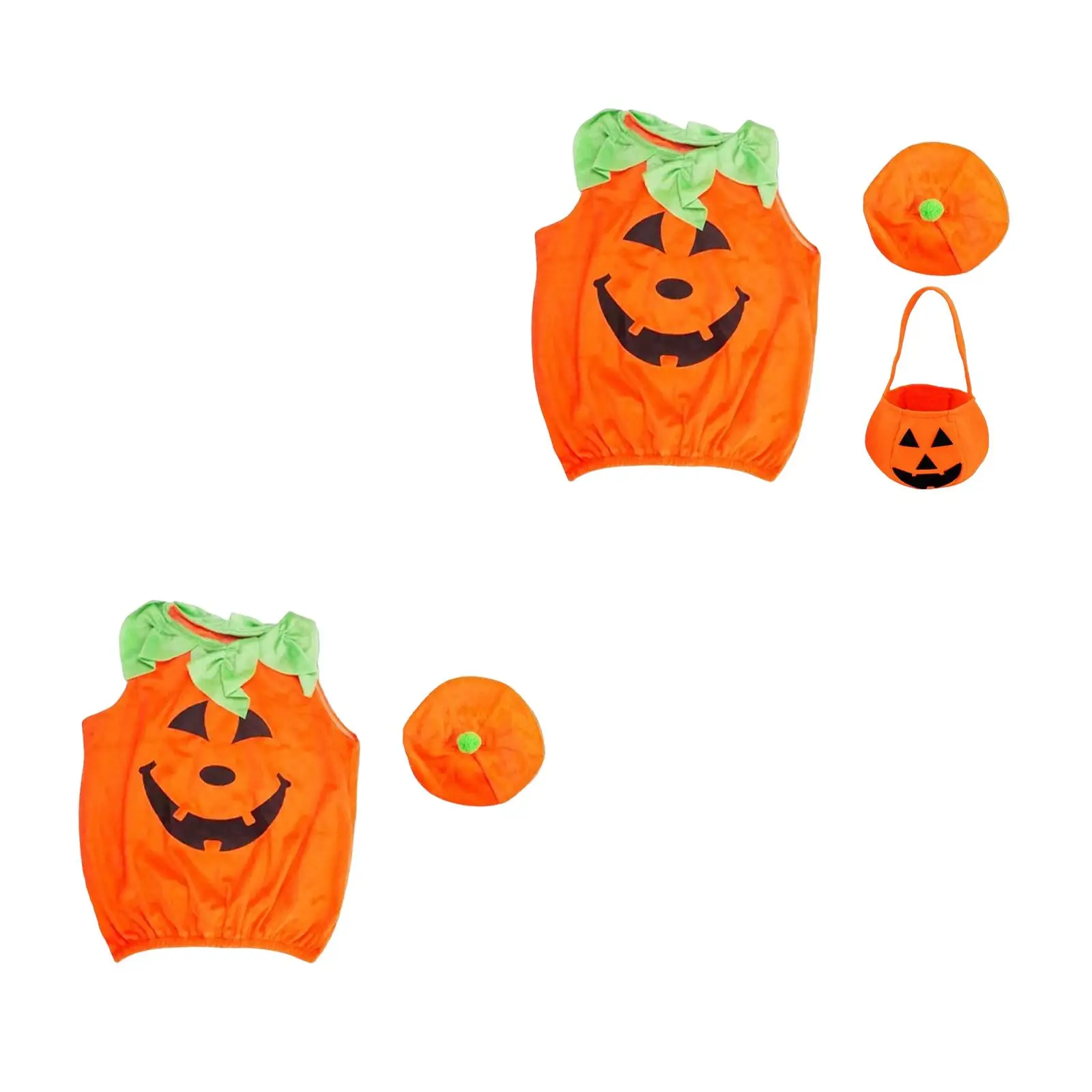 

Детский костюм тыквы на Хэллоуин со шляпой для ролевых игр на Хэллоуин, нарядное платье