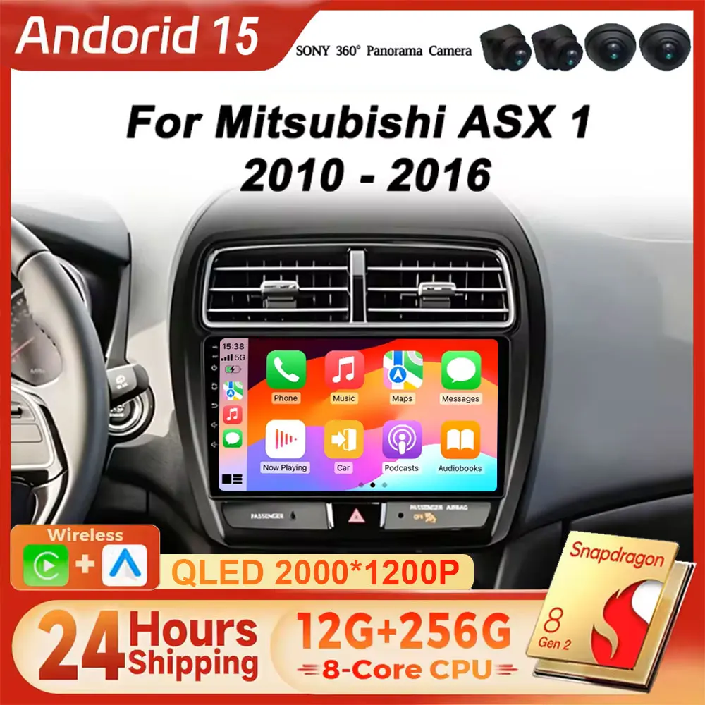 Android 15 For Mitsubishi ASX 1 2010 - 2016 Car Radio Multimedia Video Player GPS Stereo CarPlay 4G Head Unit