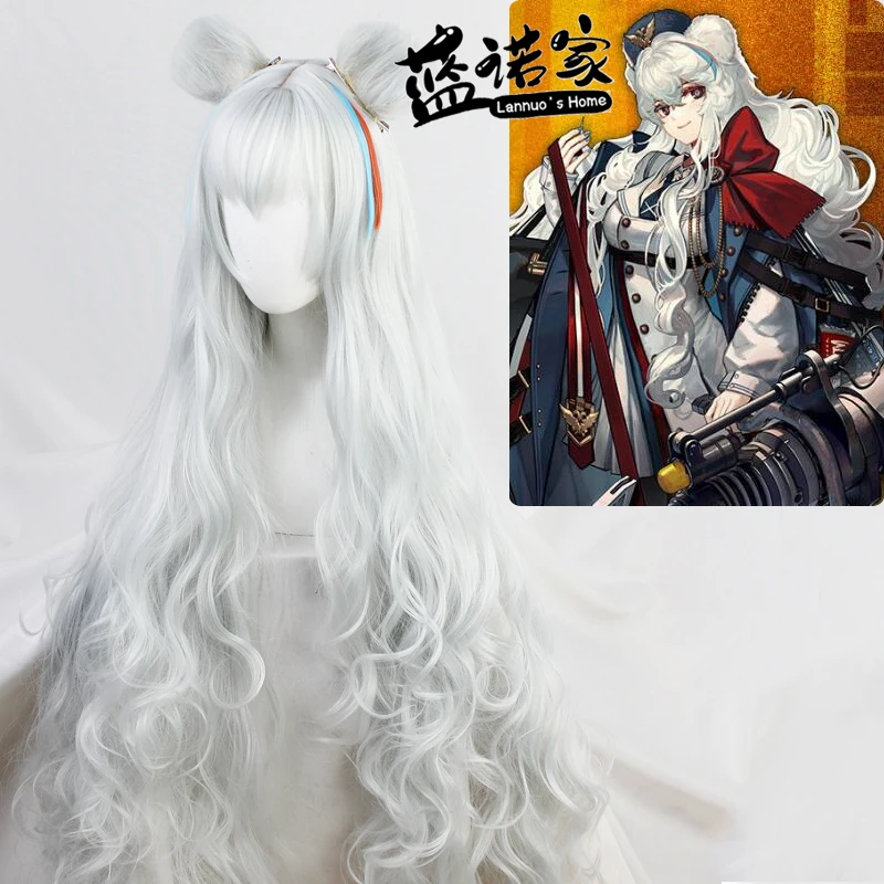 

Anime Arknights Rosa Cos Cosplay Wig Halloween Carnival Party Props Synthetic Hair Heat Resistant Fiber + Wig Cap
