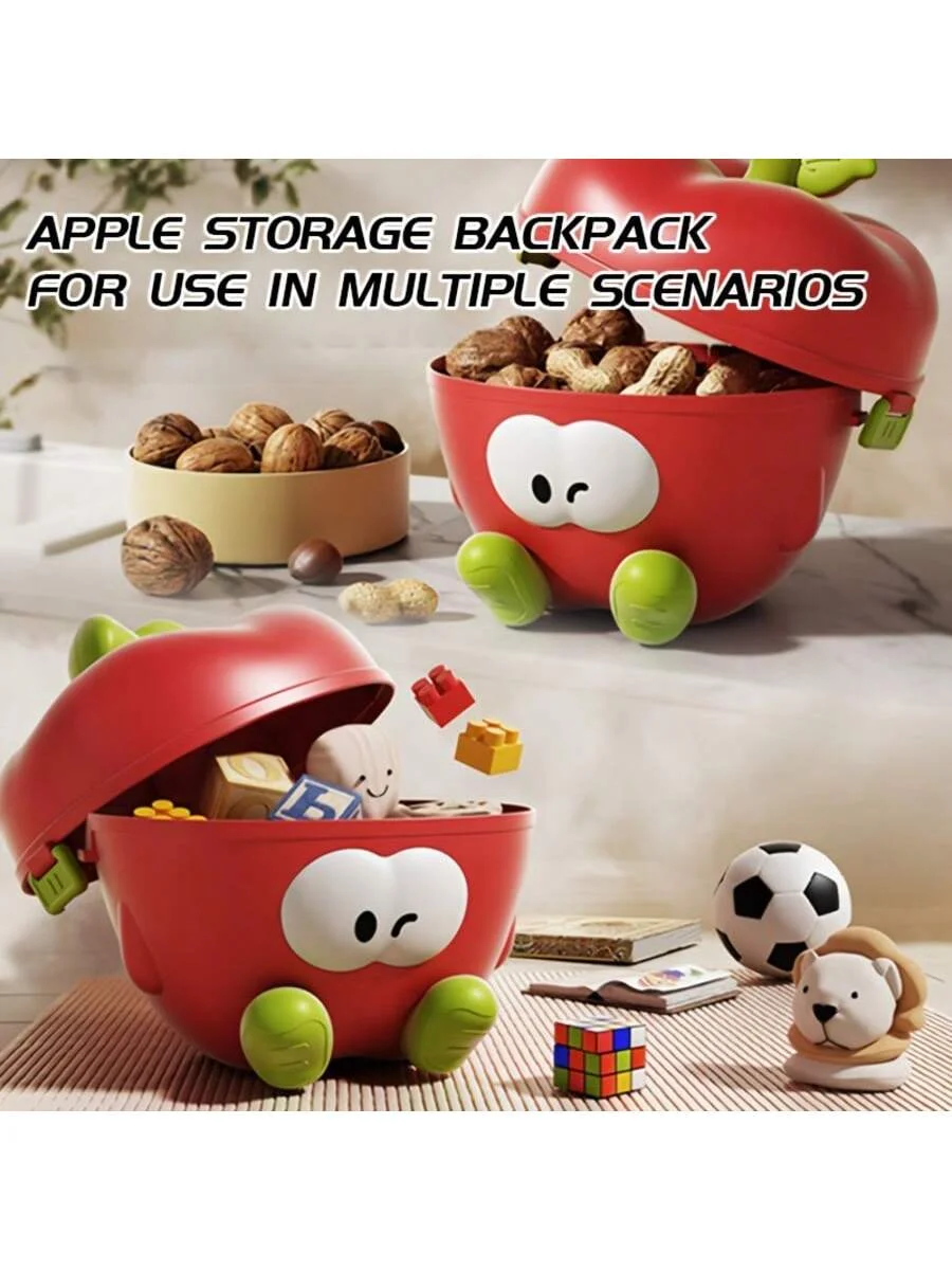 Gioca con gli accessori da cucina, un simpatico contenitore per mele, un cibo da gioco per bambini, un regalo di compleanno