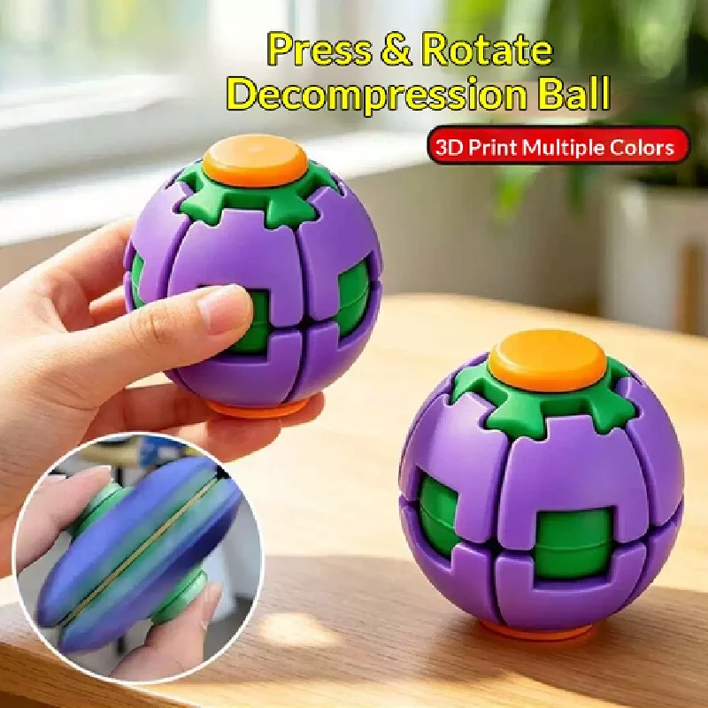 New Trendy Toys Rotating 3D Stress Relief Ball Pressing Fingertip Gyroscope Toy Carry With You At all Times Soothing Toy