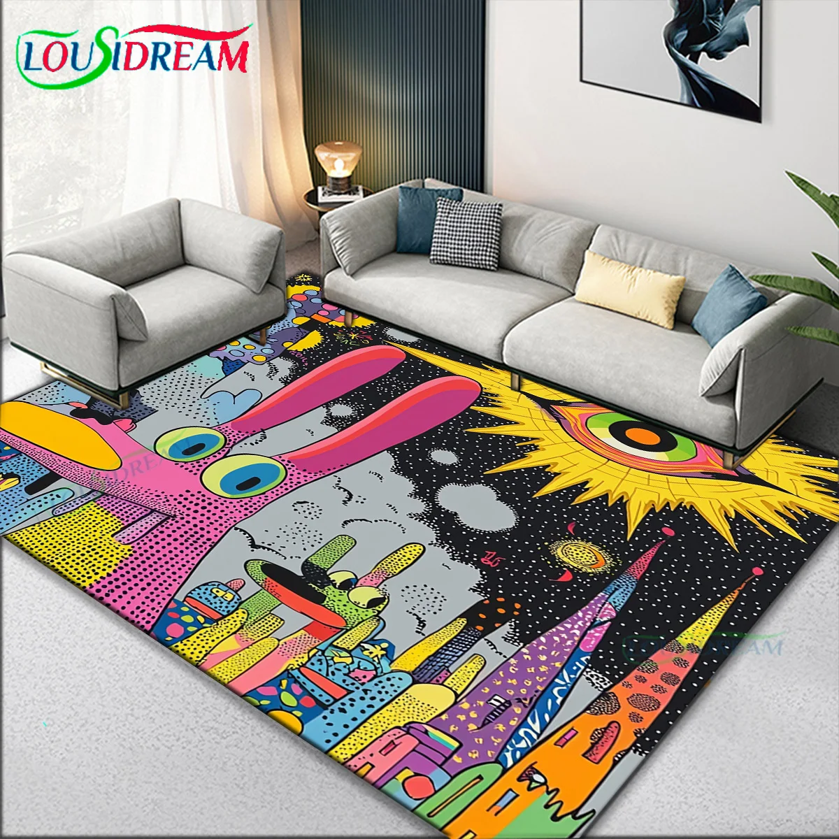 

3D Psychedelic Large Area Carpet Rug for Living Room Bedroom Decor Playing Door mat Floor doormat entrance door Decoration Mat