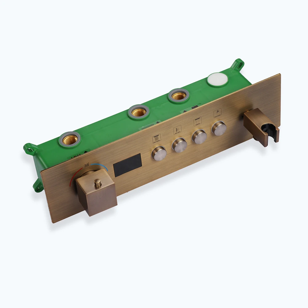 Thermostatic Shower Controller with Digital Display for Bathroom Faucets in Shower Systems Wall-Mounted Bathtub Shower Device