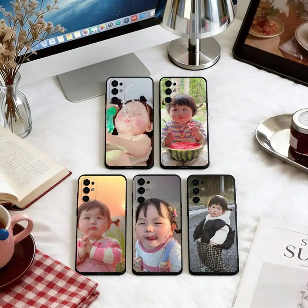 Adorable Human Cub Phone Case For Samsung S25,S24,S21,S22,S23,S30,Ultra,S20,Plus,Fe,Lite,Note,10,Black Cover