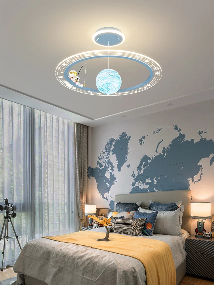 2024 Modern LED Children's Room Pendant Lamp Astronauts Decorate Boy's Room Lamp Mantianxing Little Girl's Bedroom Chandelier