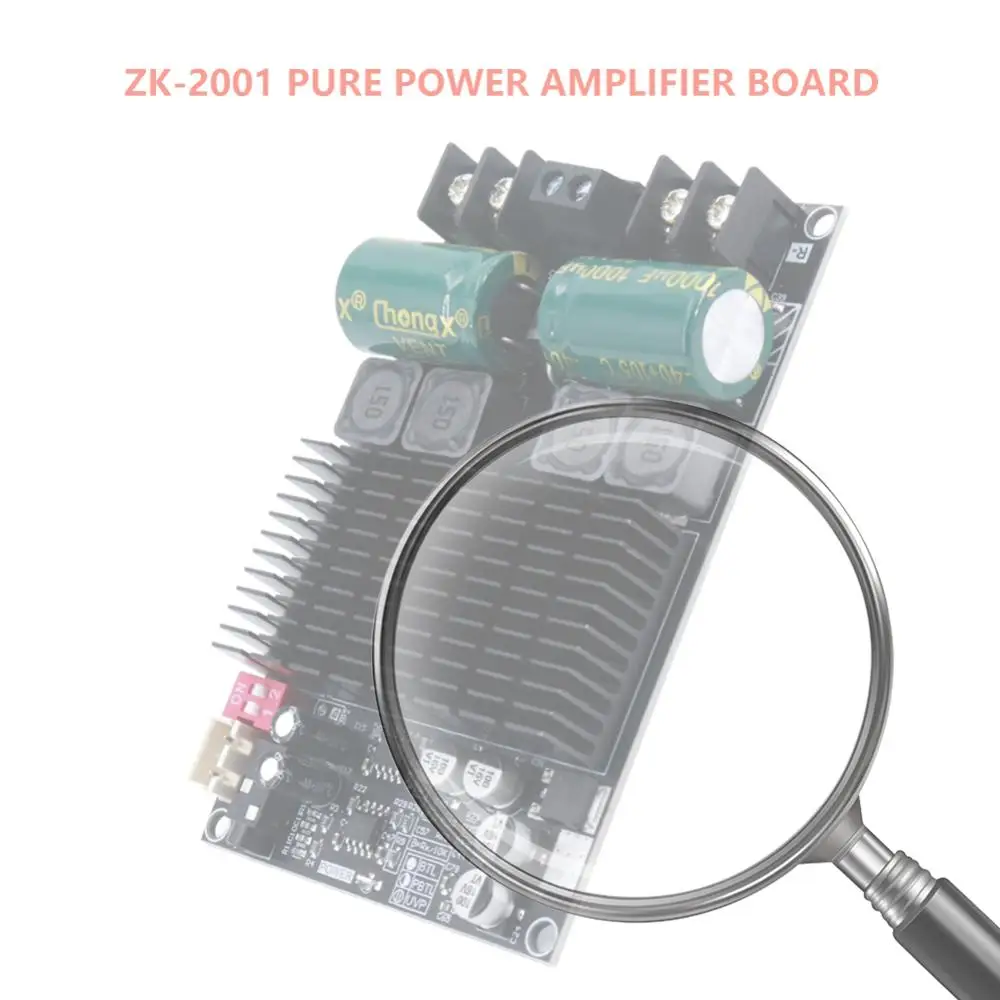 

Цифровая плата усилителя ZK-2001 TPA3221, стереофонический аудиоусилитель, 10-30В DC, 200Вт, мостовой режим, моно, для сабвуфера