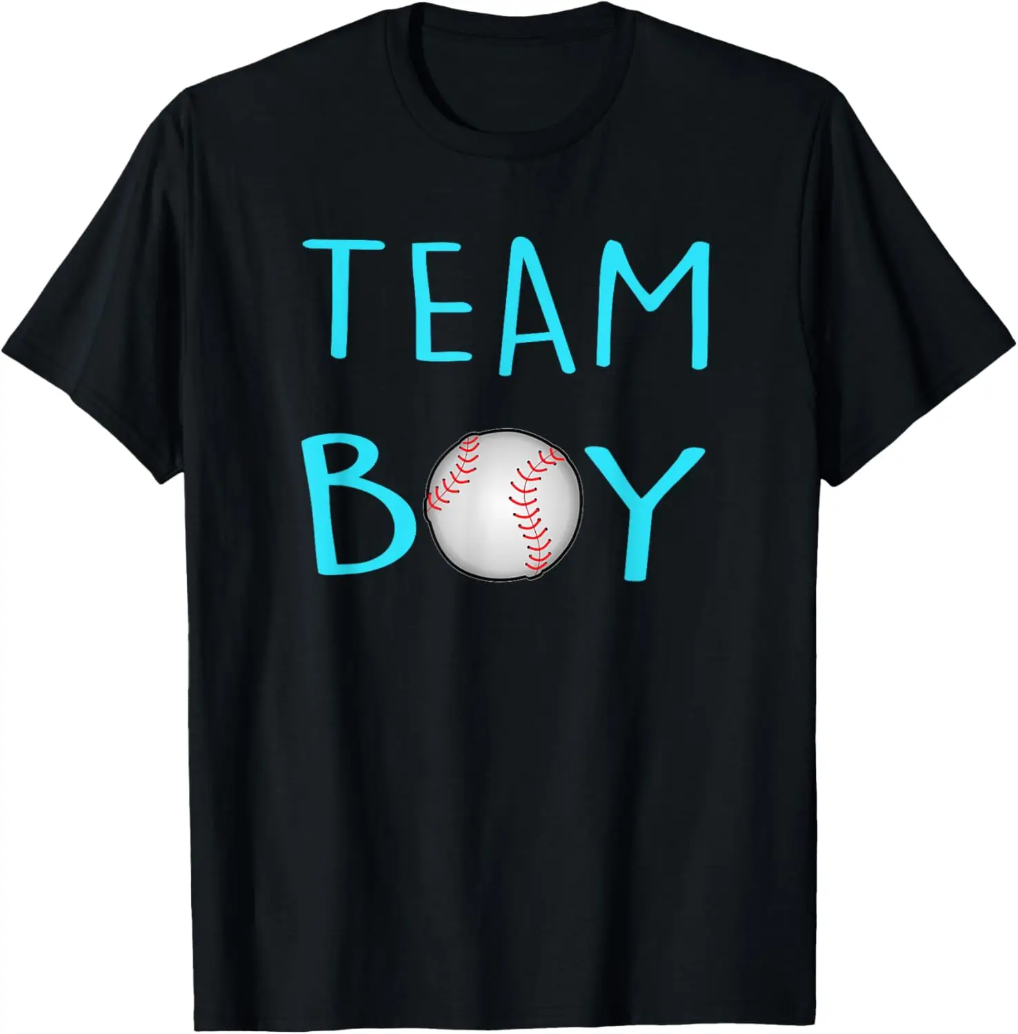 Team Boy Cute Baseball Gender Reveal Team Blue Funny Saying T-Shirt