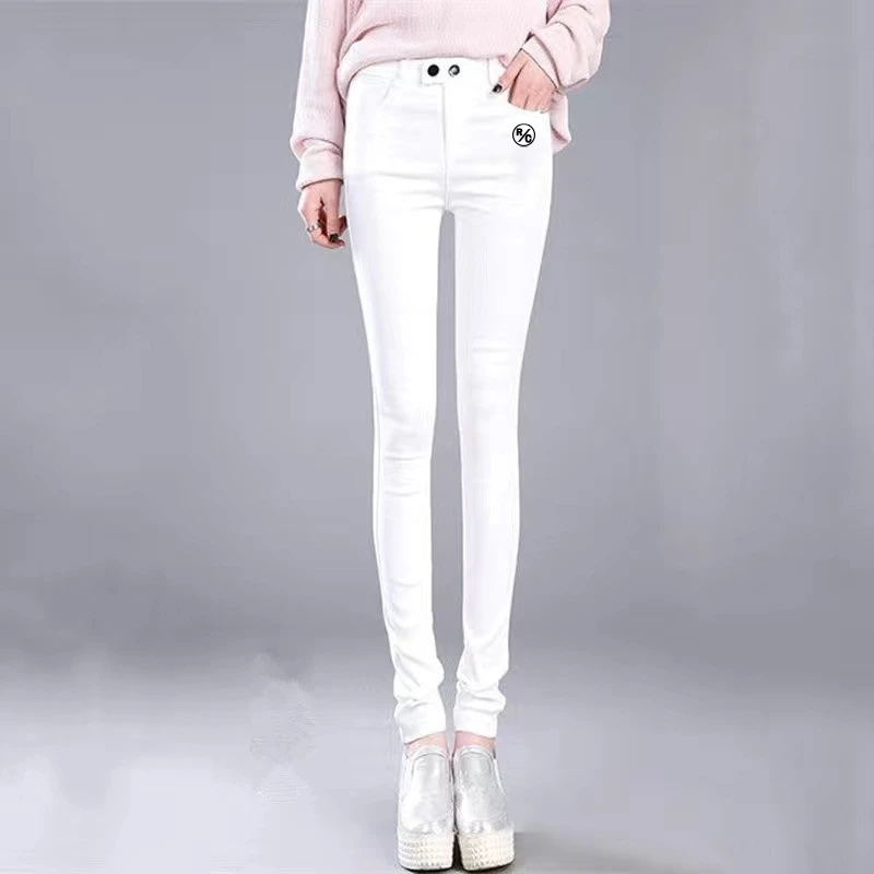 Jeans da golf estivi da donna alla moda, pantaloncini da golf slim elasticizzati di alta qualità, pantaloni dritti da golf comodi e sottili a vita alta