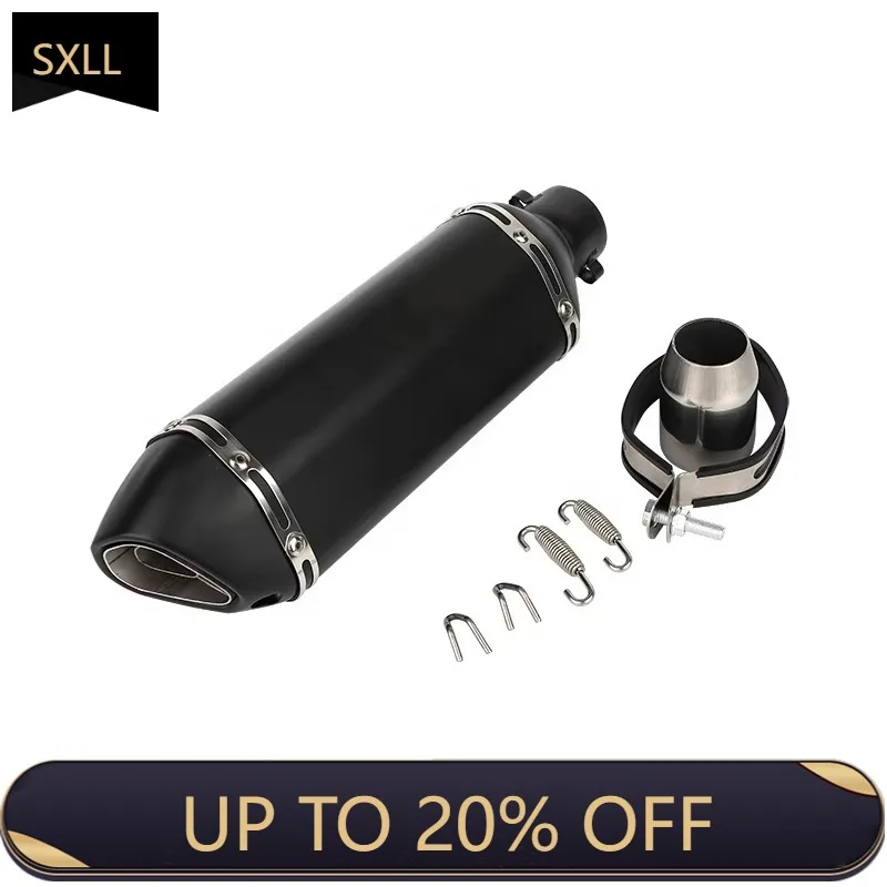 

SXLL Factory imported 51mm stainless steel black general motorcycle exhaust pipe muffler with DB