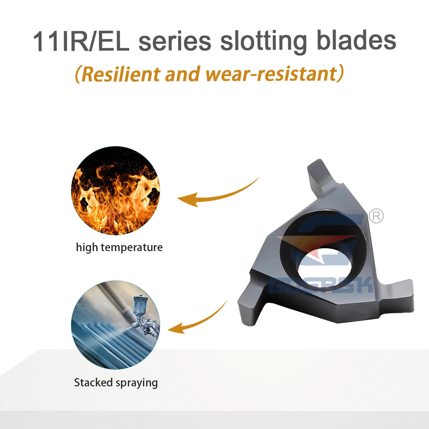 أدوات تحول الأخدود الضحلة المسطحة الأصلية 100% من DESKAR 11IR/EL 0.7 LDA قطع خارجي من الحبوب