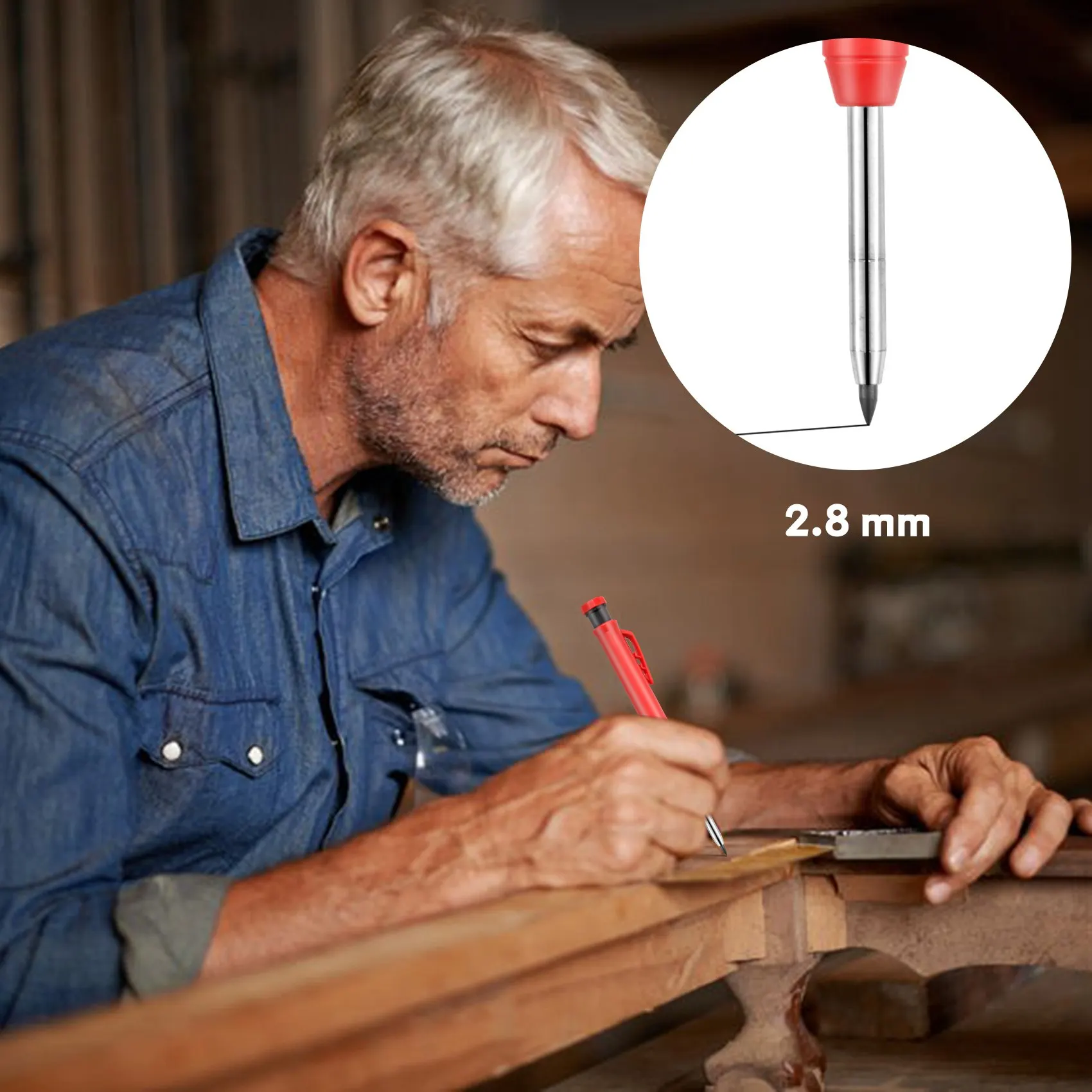 Il set di matite da carpentiere COFA-Solid con temperamatite include 1 pennarello per matite da carpentiere 24 ricariche per matite meccaniche