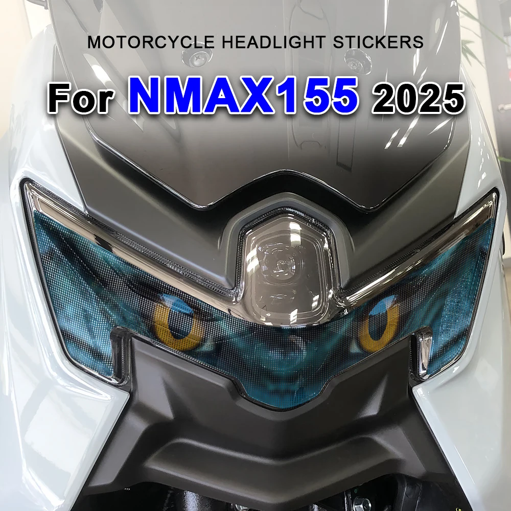 

For Yamaha NMAX 155 TURBO NMAX155 V3 N-MAX 155 2025 Motorcycle Headlight Stickers Cool Headlamp Protective Decals Accessories