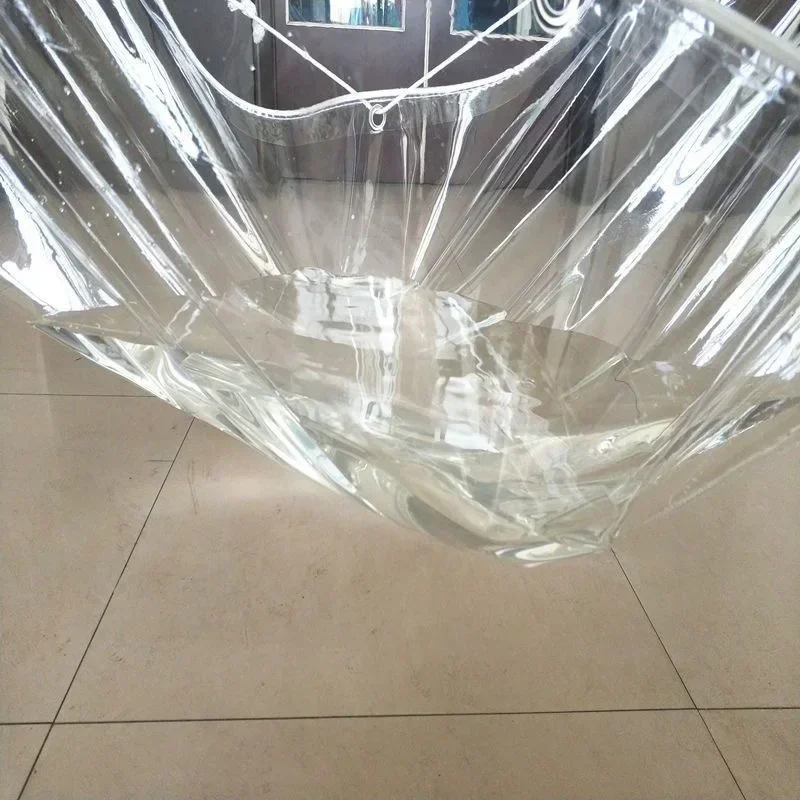 Wasserdichtes, transparentes PVC-Gewebe, winddicht, für den Außenbereich, Terrasse, Schutz vor Schnee, Garten, Innenhof, Balkon, Planenstoff. – Detail 2