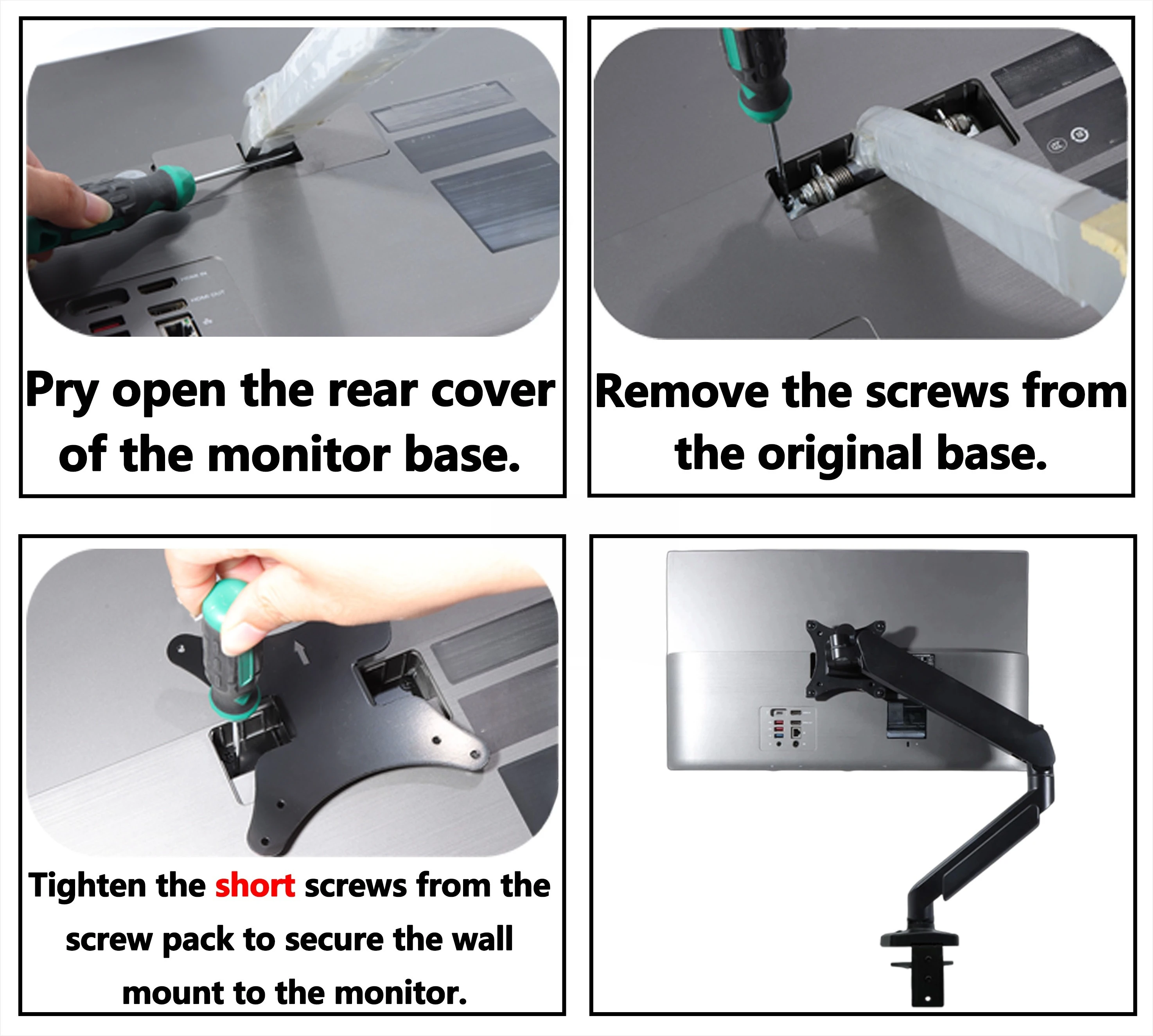 NEW VESA Wall Mount Adapter for Acer Aspire C22-1650 C24-1651 C24-1800 C27-1700 C24 -195 series Bracket Mounts to Stand / Arms