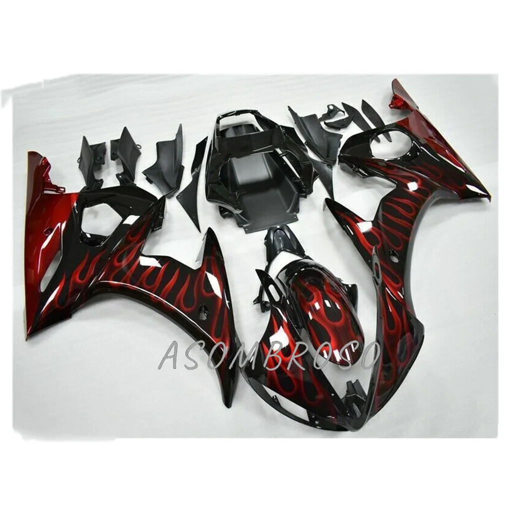 Red Flames Fairing Kit for YAMAHA R6 03 04 05 YZF R6 2003 2004 2005 YZF-600 ABS Motorcycle Injection Cowling Bodywork