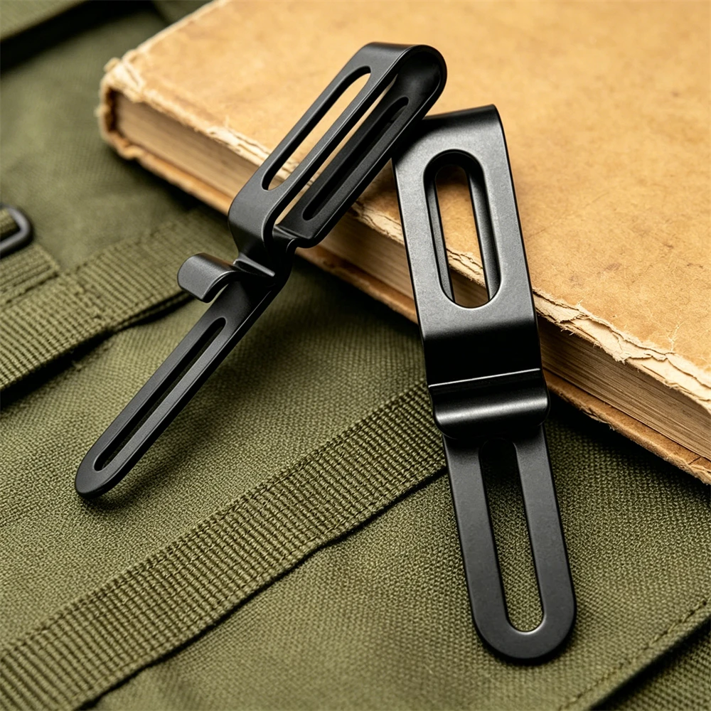 1 Set Stainless Steel Waist Back Clip For Kydex IWB Holster Knife Sheath Universal Carry Belt Clip DIY Mod Accessories