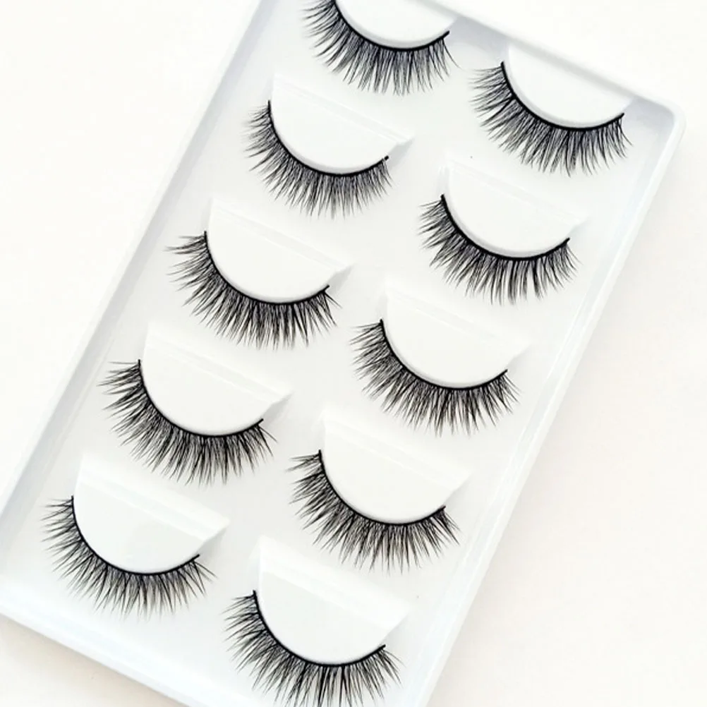 10 pares de pestañas de belleza pestañas postizas naturales extensión de maquillaje de grado profesional para uso personal diario