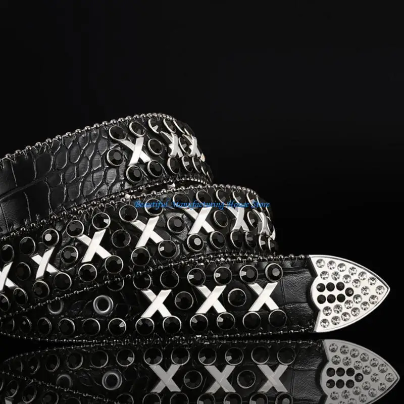 

E56A Girls Glittering Waist Belt for Banquet Idol Costume Jewelry Waist Theatrical Costume Encrusted Rhinestones Belts