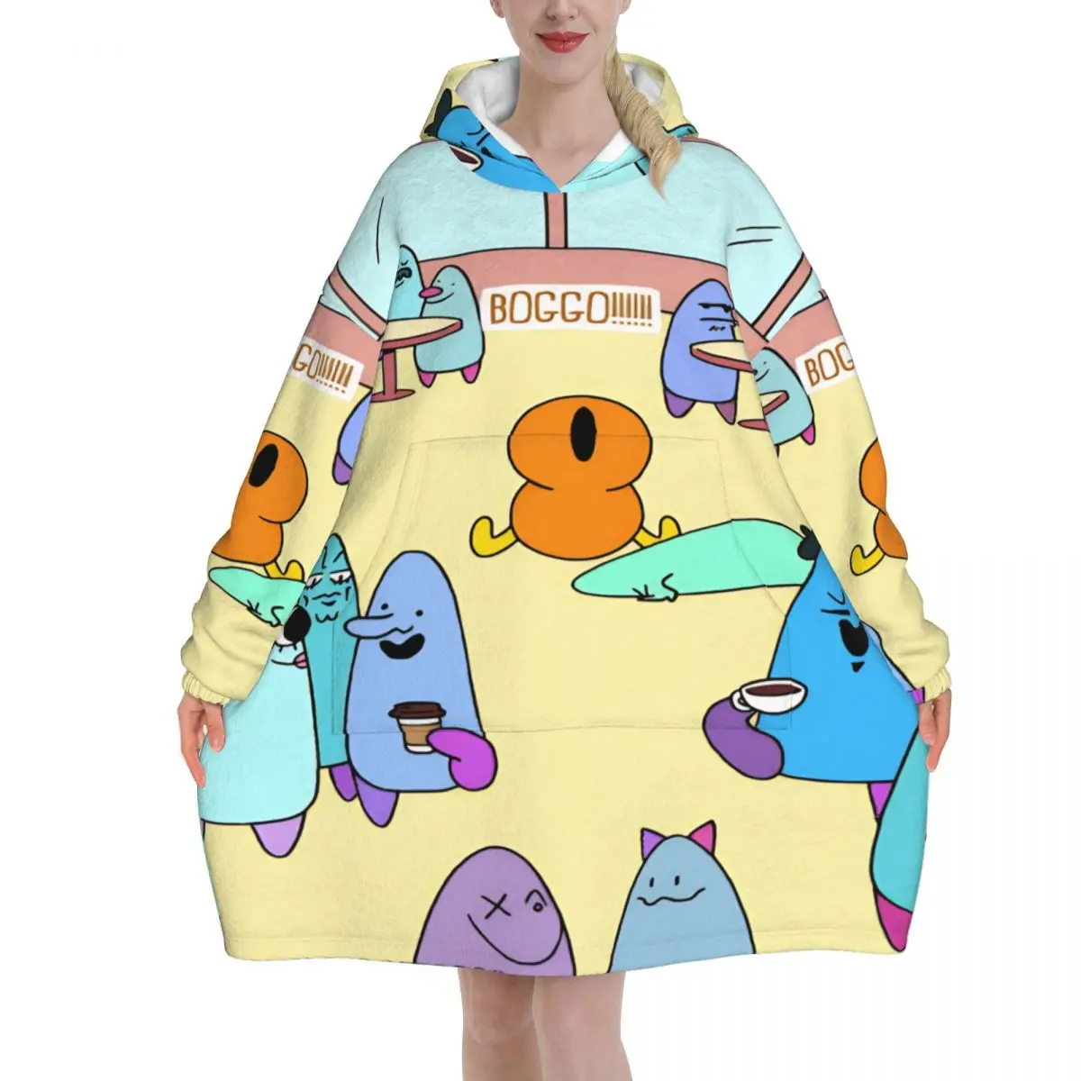 The Land Of Boggs Wearable Blanket Hoodie for Women Men Oversized Sweatshirt Blanket with Pocket