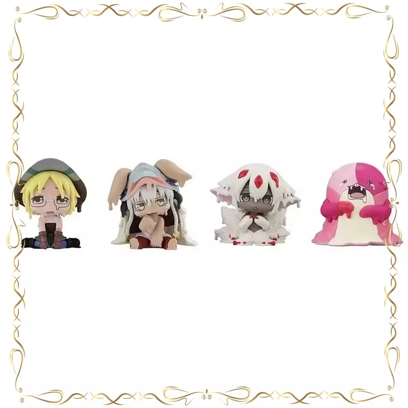 Riko anime figuras gashapon kawaii desktop ornamento lembrança presentes de férias figura de ação modelo brinquedos
