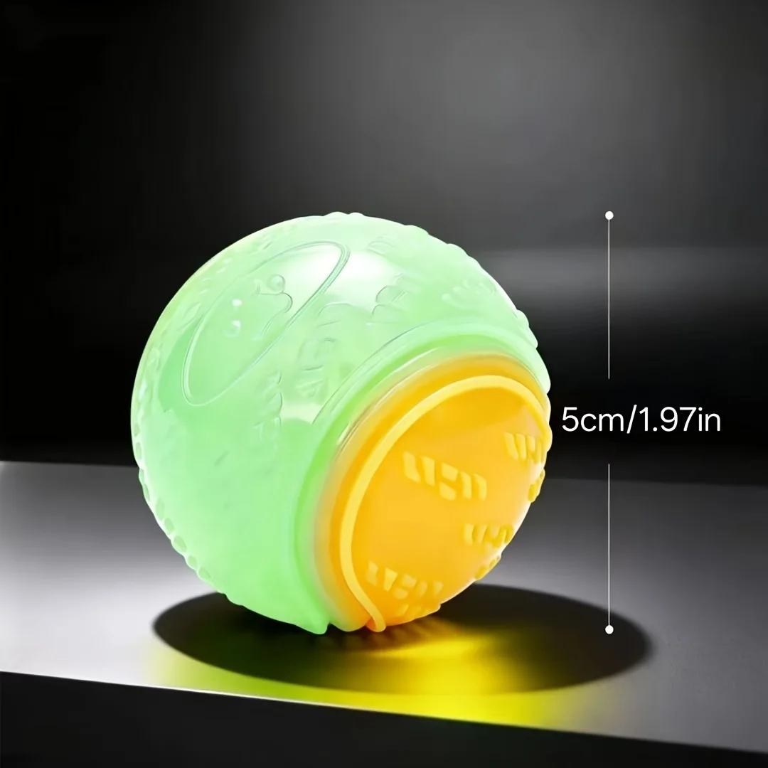 Upgraded Luminous Sound Ball Dog Toy Easy to Clean High Elastic Bite-resistant TPR Soft Glue Molar Tooth Cleansing Interactive