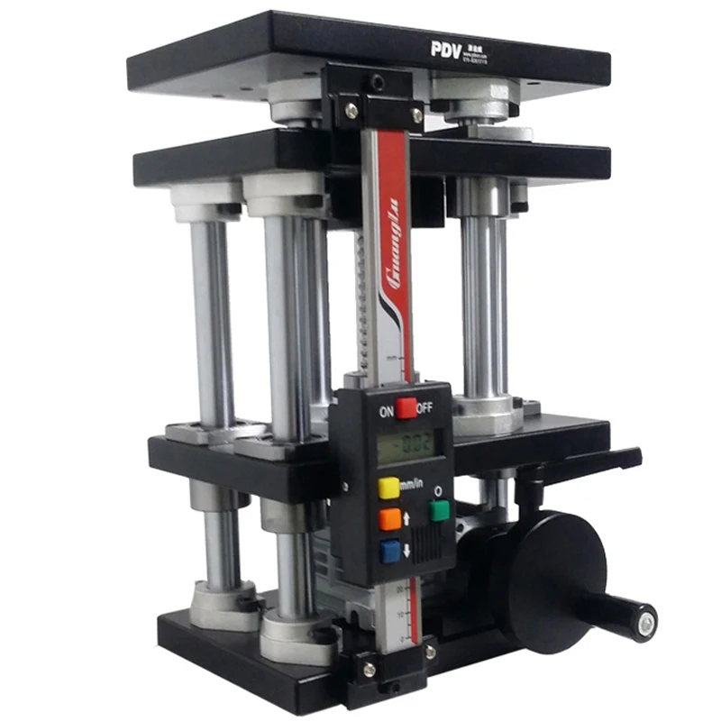 PDV PT-SD419 Precision Manual Lifting Table With Digital Display Ruler Z-axis Lifting Displacement Platform 60mm