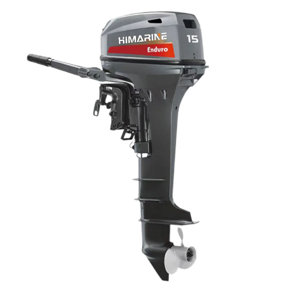 

HIMARINE Long Shaft Outboard Motor BRAND 2-stroke 15HP 2 Stroke Engine Manual Boat Moter 2 Stroke Tiller/remote Control CDI 2,2