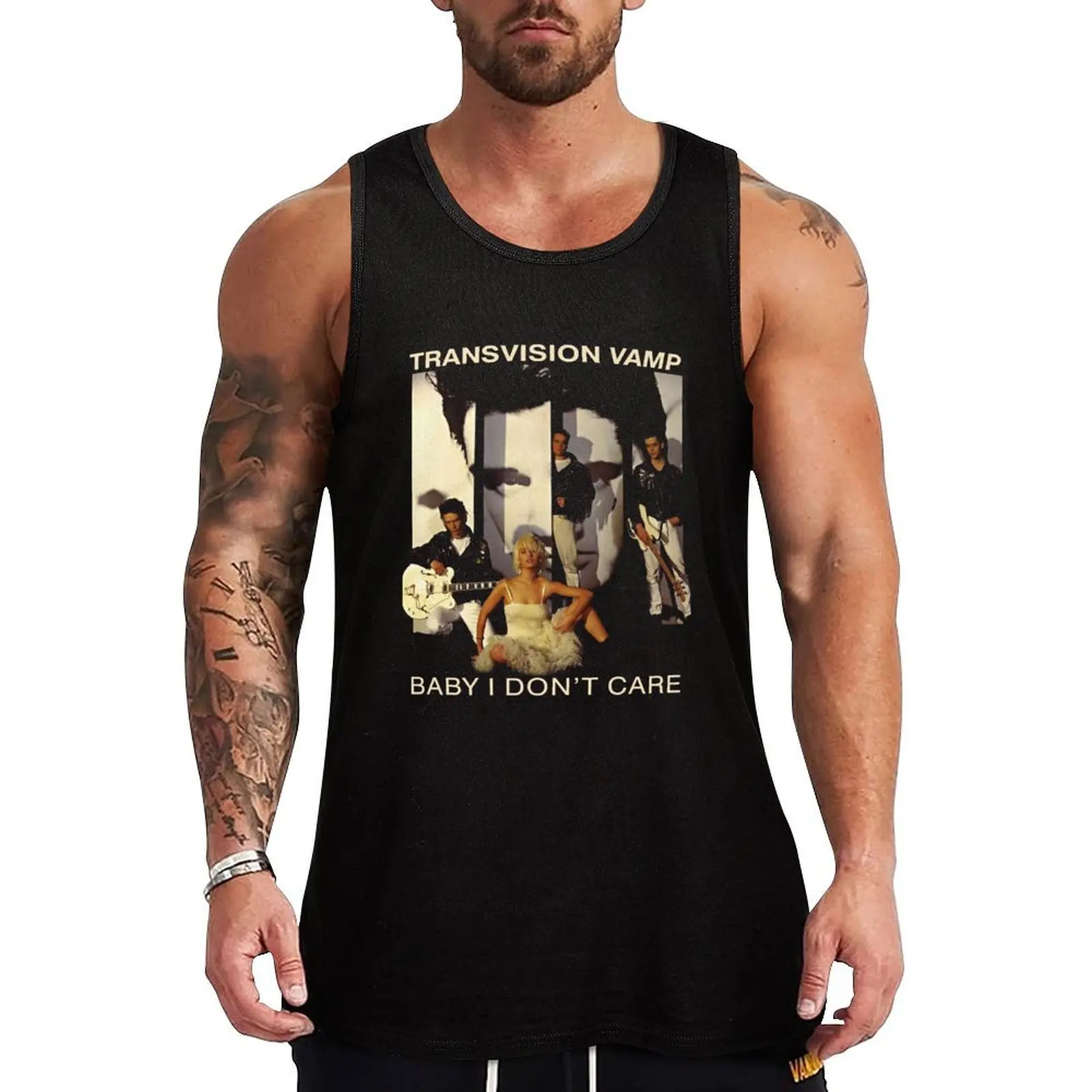 

Gift For Men Funniest Transvision Vamp Beautiful Model Retro Vintage Tank Top gym clothes men men clothes T-shirts