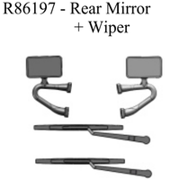 Hsp RGT RC Spare Parts R86197 Rear Mirror And Wiperl For 1/10 4wd Scale Crawler Ex86110 Pioneer Car Toy