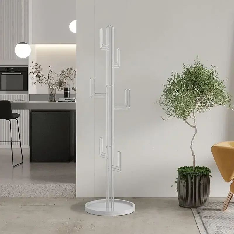 رف معطف معدني مبتكر على شكل صبار، شماعة ملابس قائمة على الأرض مع خطافات متعددة، رف مميز للمدخل وغرفة النوم