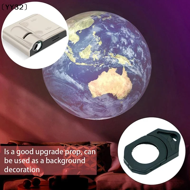 

Planet Projection Lamp With 3/4 Film Sheets Photo Earth LED Light Projector Novelty Atmosphere Light Party〔YY32〕
