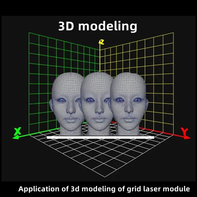 3D Scanning Laser Modules Laboratory  Modeling Grid Laser Green Light  532nm 45mW  Laser  Head DC2.3-5V Input Optics Accessories