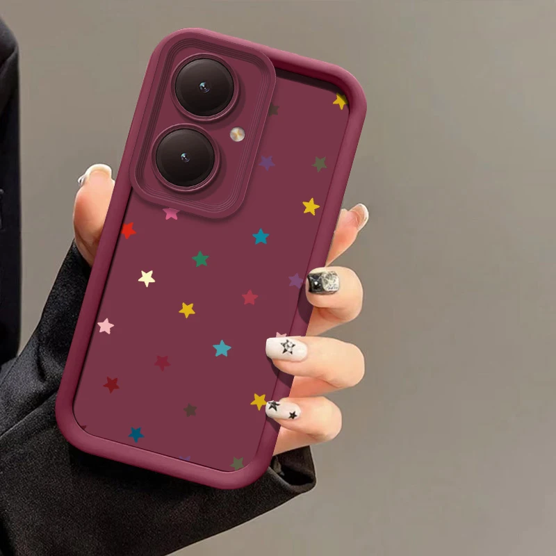 For Vivo Y31d Y31 2021 Y30 Y29 Y28 Y27 Y22S Y21T Y38 Y36 Y35 Y33S Y33T Colorful Stars Print Phone Case Shockproof Matte Cover view 6