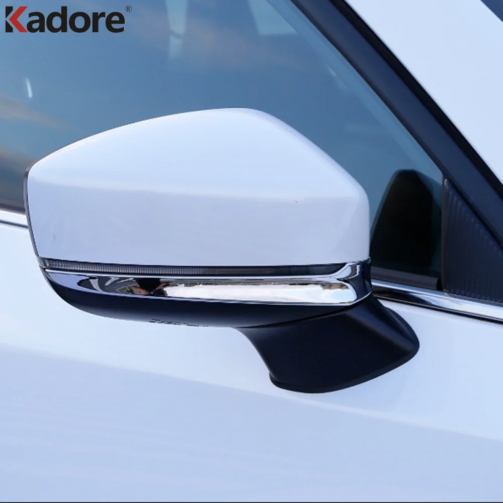 For Mazda CX-5 CX5 KF CX-8 CX8 2017-2022 2023 Chrome Car Rearview Mirror Strip Cover Trim Decorate Frame Moulding accessories