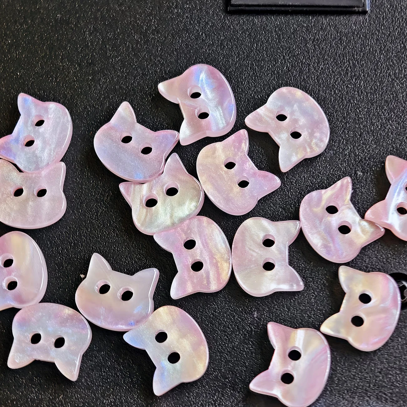 10 Stück Harz-Imitation Perlmuttrosa Perlglanz-Katzenaugenknöpfe DIY Handgefertigte Dekorative Knöpfe – Detail 5