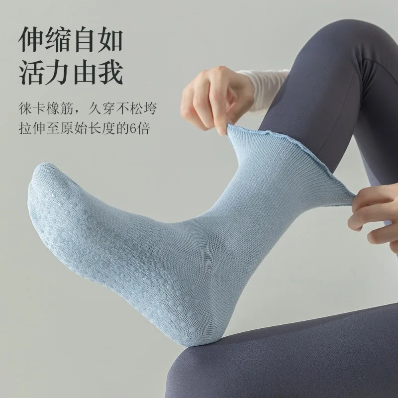 1pairs 90% Cotton with Rolled Edges Women Stockings Trend Casual High Quality Solid Color Anti Slip Boneless Sports Cotton Socks