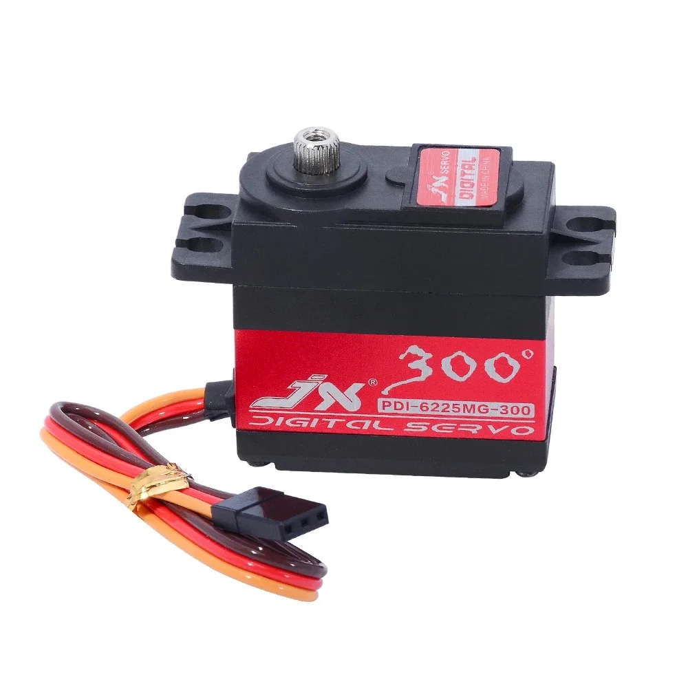 JX PDI-6225MG 25kg High Torque Digital Servo 300° Metal Gear Standard Servos for RC Car Truck Buggy Robort Arm Helicopter Model