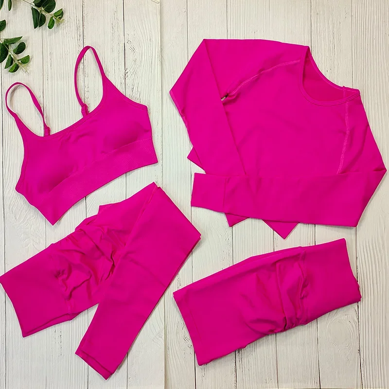 

Sportswear Women Seamless Yoga Clothes Fitness Suit Gym Clothing Workout Set Push Up Leggings Set Sports Wear Outfit For Women